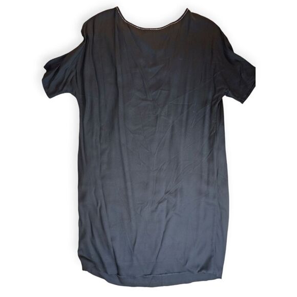 FABIANA FILIPPI Made in Italy Monili Beaded Trim Cascade Back Shift Dress XSmall - Picture 2 of 11